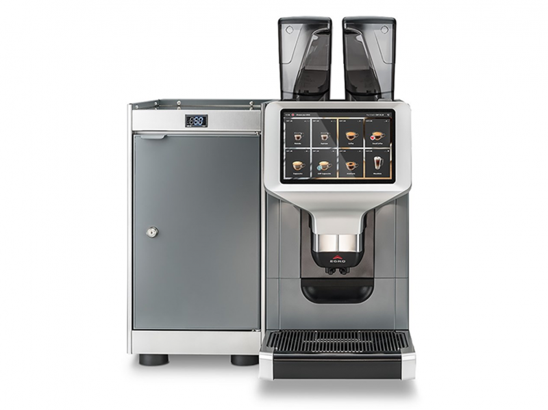 Egro NEXT Top Milk | Automatic 1-Step espresso machine with Top Milk Fridge and Touchscreen Interface